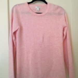 J Crew heathered pink cashmere sweater